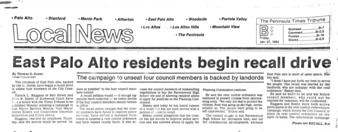 East Palo Alto Residents Begin Recall Drive - Peninsula Times Tribune