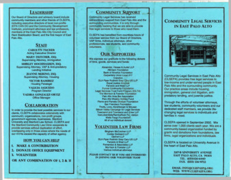 Community Legal Services in EPA Trifold Pamphlet