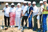 Photograph of the Groundbreaking Ceremony for the Soccer Field at Cesar Chavez Middle School