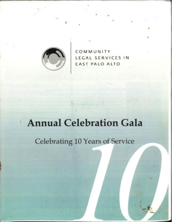 Community Legal Services in EPA Annual Celebration Gala Program