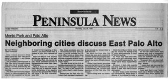 Menlo Park and Palo Alto: Neighboring Cities Discuss East Palo Alto - Peninsula News