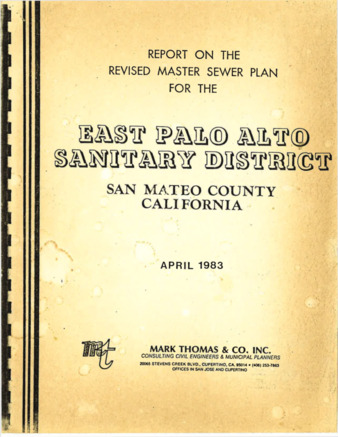 Report on the Revised Master Sewer Plan for the East Palo Alto Sanitary District