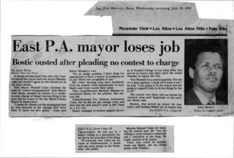 East P.A. Mayor Loses Job - San Jose Mercury News