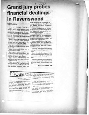 Grand Jury Probes Financial Dealings in Ravenswood - Times Tribune