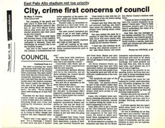 City, Crime First Concerns of Council - Peninsula Times Tribune