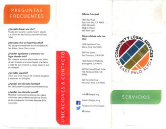 Community Legal Services in EPA Spanish Trifold Pamphlet