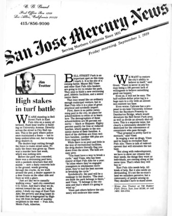 High Stakes in Turf Battle - San Jose Mercury News