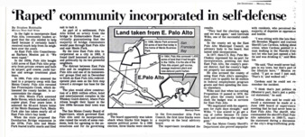 'Raped' Community Incorporated in Self-Defense - San Jose Mercury News