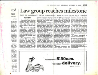 Law Group Reaches Milestone - San Jose Mercury News