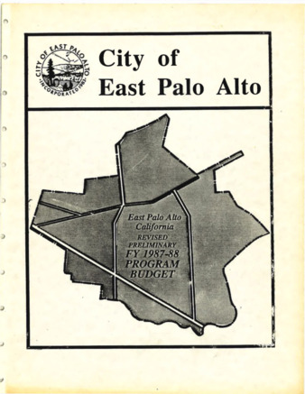 City of East Palo Alto Revised Preliminary Program Budget, 1987-1988
